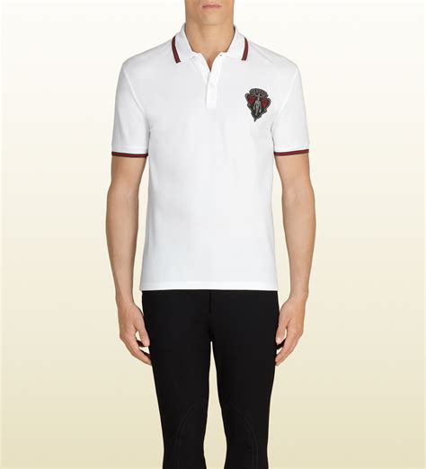 white gucci polo shirts|saks Gucci polo.